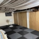 interlocking carpet tiles in basement