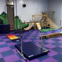 colorful foam tiles in gymnastics center