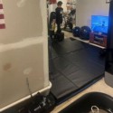 black folding gym mats