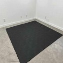 black staylock tiles over carpet