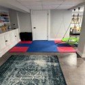 foam mats in basement living room