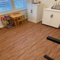 wood grain foam mats in craft space 