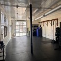 martial arts studio with folding mats