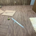 installing foam tiles in bedroom