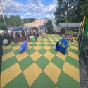 rubber playground tiles outdoor install