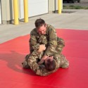 red roll out mats for military training