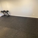 home gym with interlocking rubber tiles