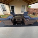 outdoor patio with carpet tiles
