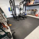 garage gym with foam mats