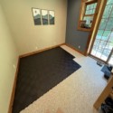 staylock orange peel tiles in black for workout room