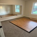 wood grain tap dance tiles over carpet