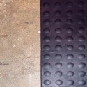 black staylock bump top tiles installed over concrete
