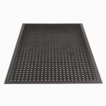 Beveled Drain Step Anti-Fatigue Mat 3x5 ft Black