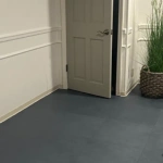 Leather PVC Floor Tile Black or Dark Gray 6 tiles 5 mm x 20x20 Inches