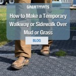 how to make a temporary walkway or sidewalk over grass or mud thumbnail