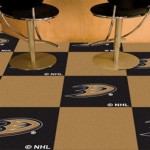 NHL carpet tiles are great for home sports fan rooms.