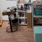 Artist Studio with wood grain reversible foam tile flooring thumbnail
