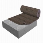 Flooring underlayment reduces sound vibrations and provides cushion.