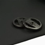 ForceFit Athletic Rolled Rubber Black 8 mm x 4 Ft. Wide Per SF