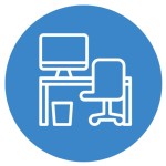 office flooring blue icon