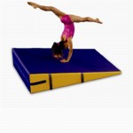 Incline wedge mats help gymnastics training with skill development.
