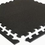 Geneva Rubber Tile 1/4 Inch Black 18x18 Inch