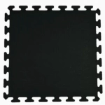 Interlocking Rubber Tile 2x2 Ft x 3/8 Inch Black