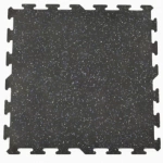 Rubber Gym Floor Tiles -Interlocking Rubberized Flooring for basements, weight rooms