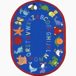 Kids area rugs are great for preschool floors in church and schools.