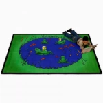 Frogs Kids Rug 6 x 9 feet
