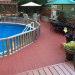 Swimming pool deck flooring tiles makes great safe pool area surfaces