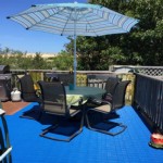 blue outdoor tiles for use over a deck thumbnail