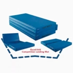 Gymnastics Competition Landing Mats Blue 8 x 18 ft x 12 cm Quad-Fold