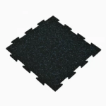 Rubber Tile Interlocking 2x2 Ft 3/8 Inch 10% Color Pacific