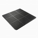 Slip resistant fatigue mats and tiles for wet areas.