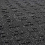 Wearwell ErgoDeck HD Solid Black with Gritshield 18 x 18 Inch Tile