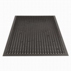 Beveled Drain Step Anti-Fatigue Mat Black 1/2 Inch x 3x5 Ft.