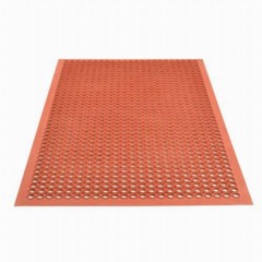 Cactus Mat 2520-R1S VIP Deluxe 58 1/2 x 39 Red Grease-Resistant,  Anti-Fatigue, Anti-Slip Floor Mat - 7/8 Thick