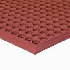 Cactus Mat 2520-R1S VIP Deluxe 58 1/2 x 39 Red Grease-Resistant, Anti- Fatigue, Anti-Slip Floor Mat - 7/8 Thick