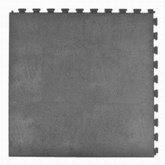 Leather PVC Floor Tile Black or Dark Gray 6 tiles 5 mm x 20x20 Inches