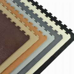 Leather PVC Floor Tile Colors 6 tiles 5mm x 20x20 Inches
