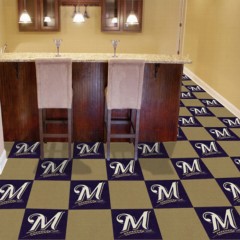 Carpet Tile MLB Milwaukee Brewers 18x18 Inches 20 per carton