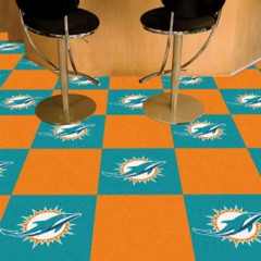 Carpet Tile NFL Miami Dolphins 18x18 Inches 20 per carton