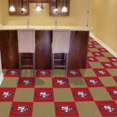 Carpet Tile NFL San Francisco 49ers 18x18 Inches 20 per carton