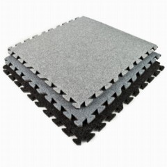 Plush Comfort Carpet Tile 5/8 Inch x 20x20 Ft. Kit Beveled Edges