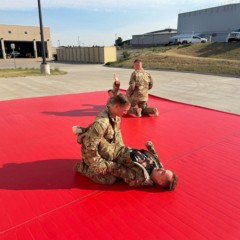 Home Martial Arts Flexi-Connect Mat Smooth Surface 1 1/4 Inch red mats military install
