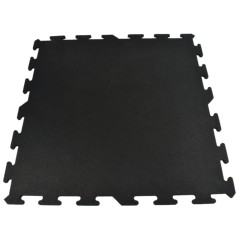 Interlocking Rubber Tile Black 8 mm x 23x23 Inch Eureka
