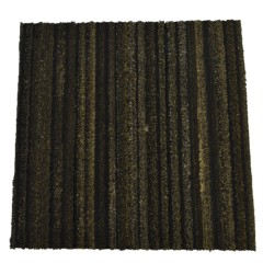 Scraper Recycled Tire Rubber Floor Tiles 3/8 Inch x 11.5x11.5 Inches Case of 25 Full tile