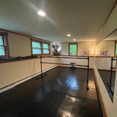 Plastic Dance Subfloor tiles in home dance studio