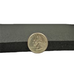 ForceFit West Athletic Rolled Rubber Black 1/2 Inch x 4 Ft. Wide Per SF thickness